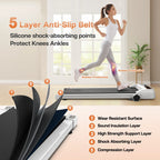 FYC Under Desk Walking Pad Treadmill With Incline, 2.5 HP, White