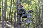 Aluminum Climbing Treestand With Padded Seat, 300 Lb. Capacity And Safety Harness