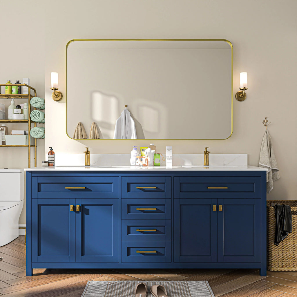 Aluminum Alloy Rounded Corner Wall Vanity Mirror