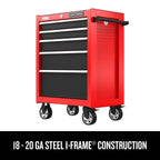 2000 Series 26-in W x 36.5-in H 5-Drawer Steel Rolling Tool Cabinet - Red