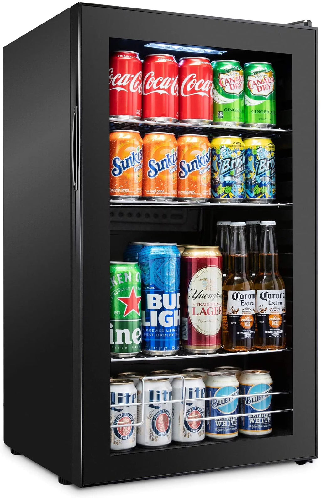 Ivation Freestanding Wine Cellar Mini Fridge, 101-Bottle, Stainless Steel