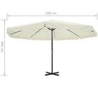 vidaXL Garden Parasol, Azure Blue Polyester With PA Coating, 196.9in x 118.1in