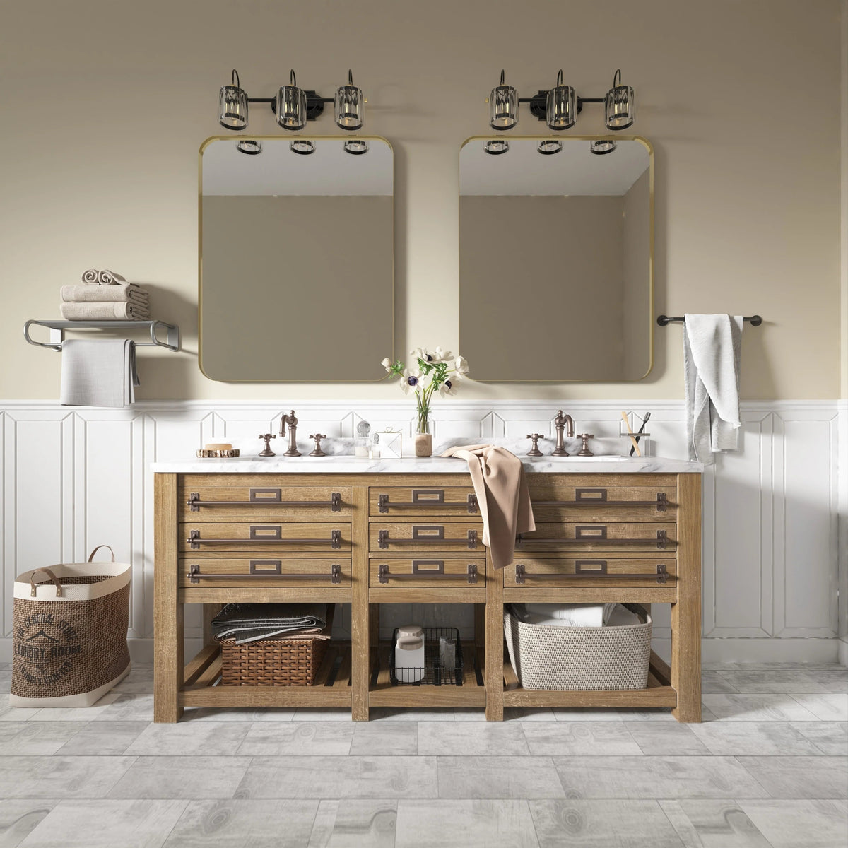 Aluminum Alloy Rounded Corner Wall Vanity Mirror