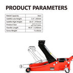 Seizeen Low Profile 3 Ton 6600 lbs Trolley Jack With Dual Lift Pump - Red