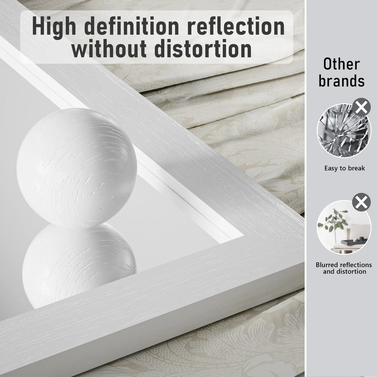 Rectangular Wall Mirror With Wood Frame, 18 x 26 in, 22 x 30 in, 24 x 36 in, or 40 x 26 in - Multiple Sizes