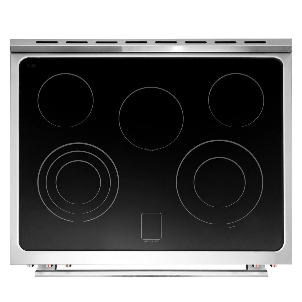 Cosmo 4-Piece Kitchen Appliance Package With 30 in Electric Range, 30 in Wall Mount Hood, 24 in Dishwasher And French Door Refrigerator
