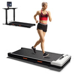 CoolHut 2 in 1 Under Desk Walking Treadmill, 2.5Hp, 300lb, 40 x 17 Inches, White