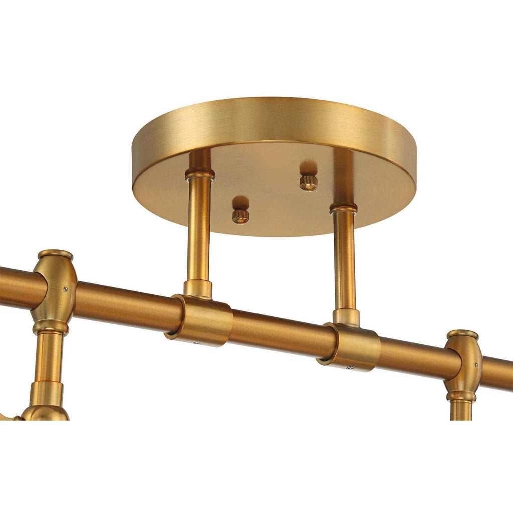 Pro Track 4-Head Wall Or Ceiling Track Light Fixture Kit, Warm Gold - Elm Park