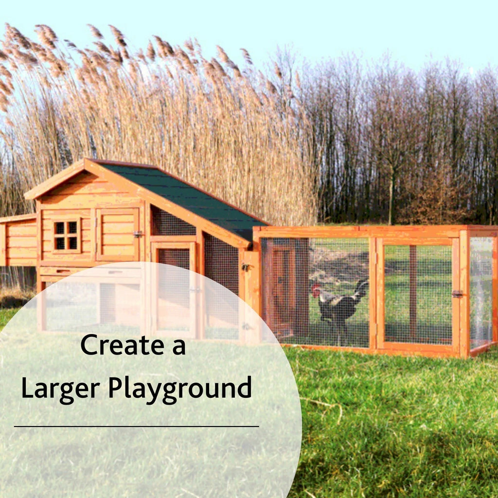 TRIXIE Weatherproof Outdoor Wooden Chicken Coop With 2 Nesting Boxes And Run, Brown