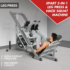2-In-1 Leg Press And Hack Squat Machine With Linear Bearing - 45-Degree