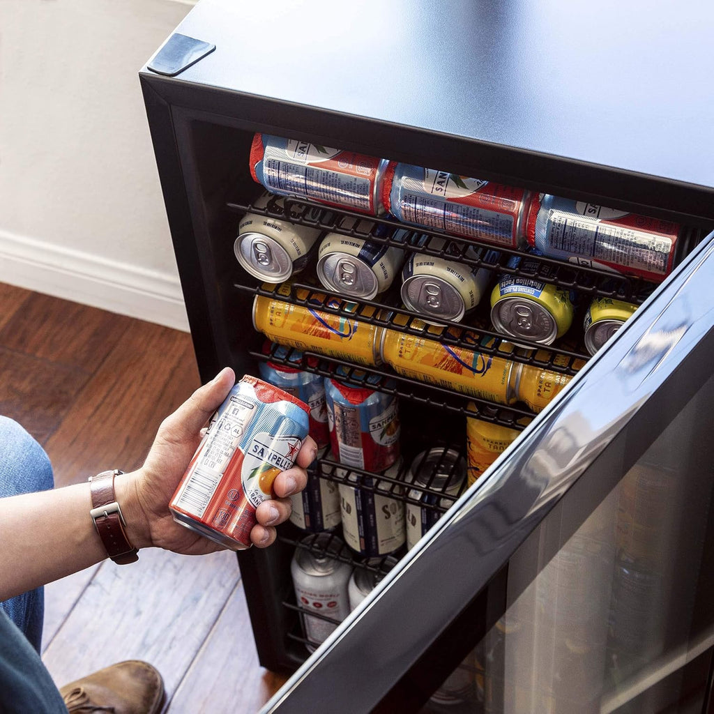 Beverage Refrigerator Cooler, 126 Cans, Right Hinge Glass Door - AB-1200