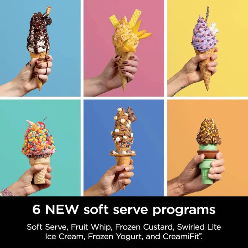 Ninja CREAMi Swirl Ice Cream And Soft Serve Maker, 13 Programs, Two 16oz Pints - NC701