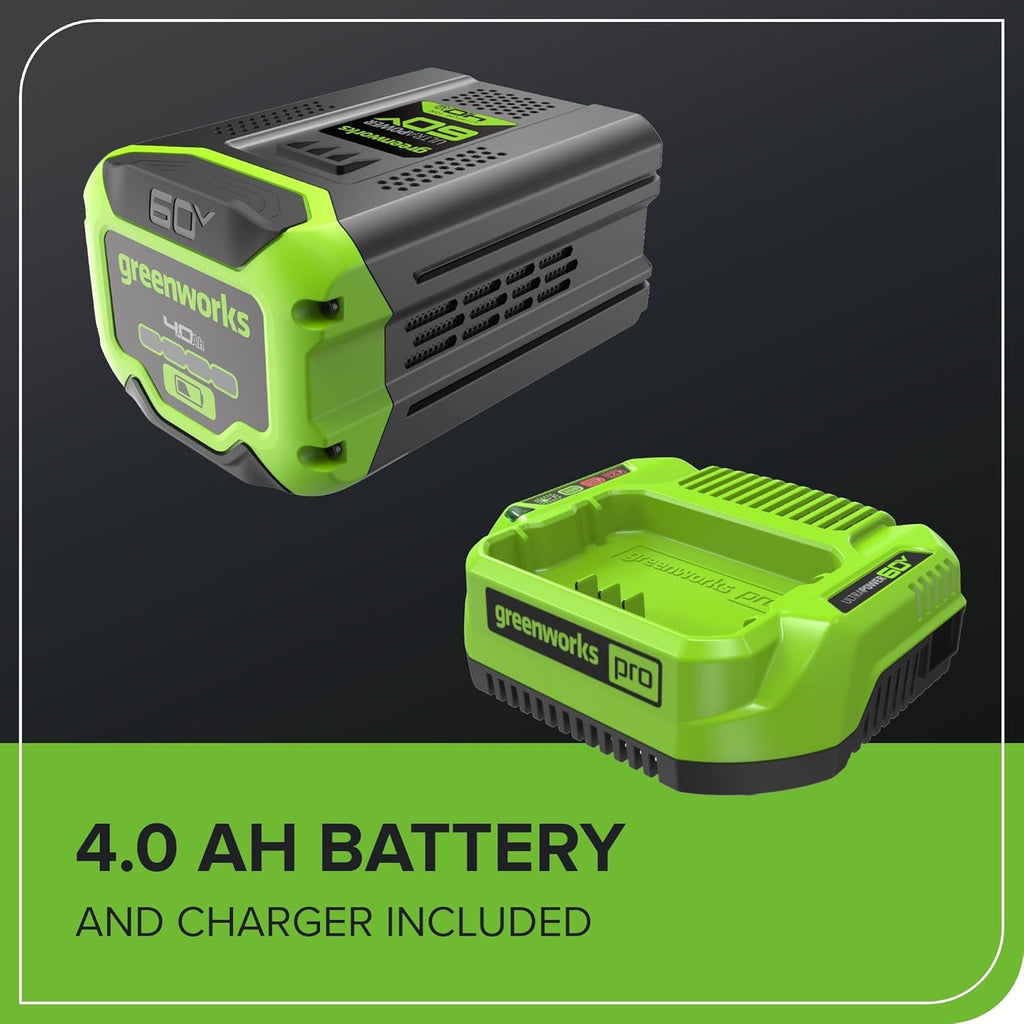 Greenworks Cordless Push Lawn Mower 60V 17in 4.0Ah Battery 3A Charger - 60v-17-push-4-0ah