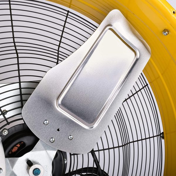 24 Inch Heavy Duty Drum Air Circulator Fan, 3 Speed, Yellow