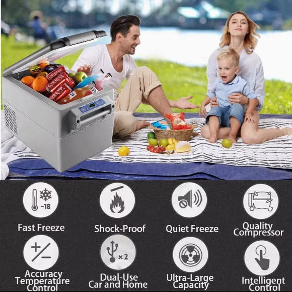 KAPAS Portable Compressor Refrigerator Freezer, 32L (34 Quarts), DC 12/24V