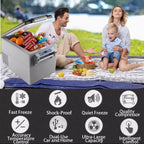 KAPAS Portable Compressor Refrigerator Freezer, 32L (34 Quarts), DC 12/24V