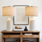 Oneach Ceramic Table Lamps, 24.75 inch, Set Of 2 - Modern Farmhouse