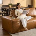 ovios 104in L-Shape Sectional Sofa With Chaise, Grey Plush Corduroy Fabric