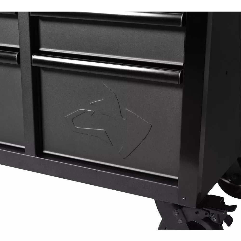 Heavy Duty 61 in. W x 23 in. D 15-Drawer Mobile Workbench With Solid Wood Top