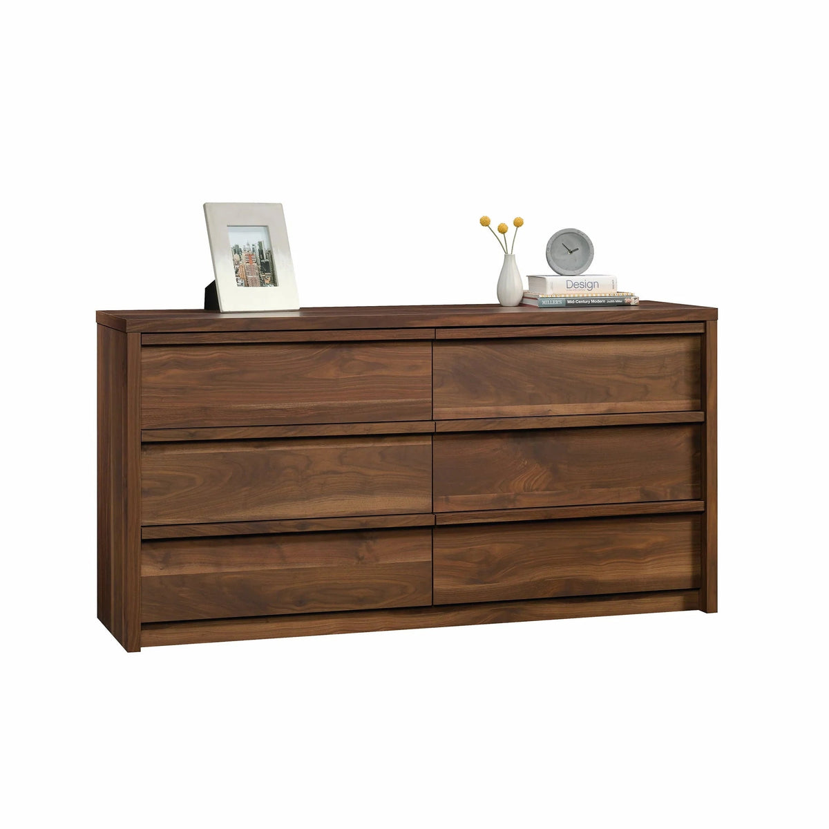 Better Homes and Gardens Montclair 6-Drawer Dresser, Vintage Walnut Finish