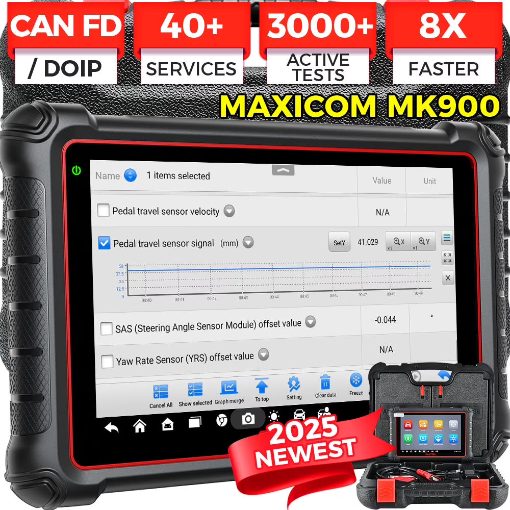 Autel MaxiCOM MK900 Automotive Diagnostic Scan Tool With 40+ Service Functions And Active Tests - MK900