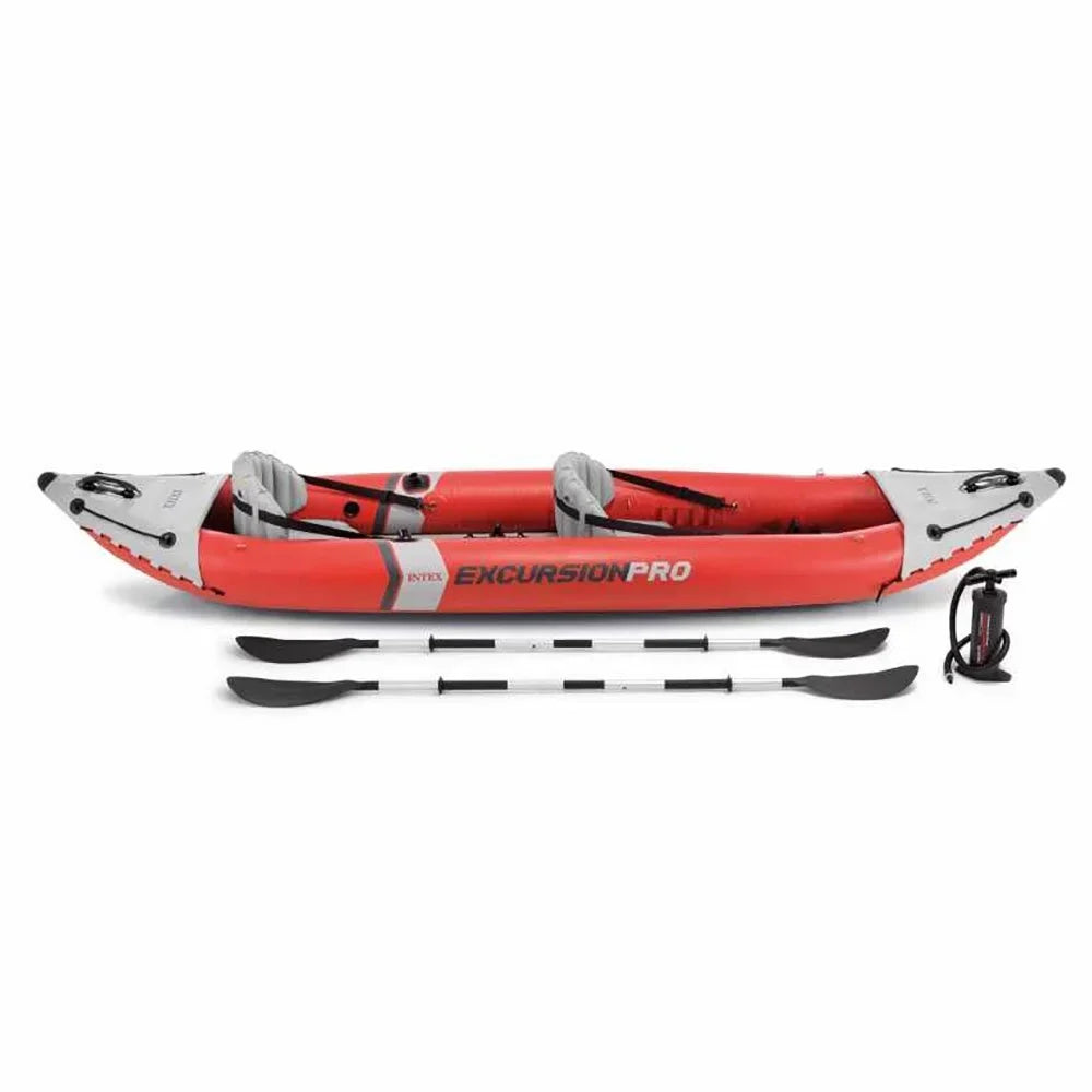 Intex Excursion Pro And Explorer K2 2-Person Inflatable Kayak Bundle With Oars And Pump