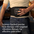Therabody RecoveryTherm Back Hot Vibration Wrap, Black, One Size - RecoveryTherm Hot Vibration Back and Core