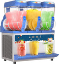 AnyDoor Commercial Slushy Machine, 30L, 1000W, Stainless Steel, Blue - 300-X