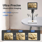 BEBANG LCD Digital Microscope, 7 inch 50X-1200X With 32GB TF Card