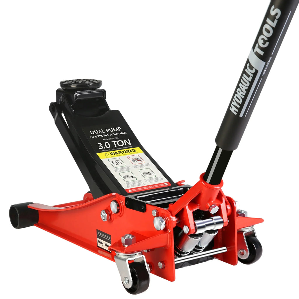 Seizeen Low Profile 3 Ton 6600 lbs Trolley Jack With Dual Lift Pump - Red
