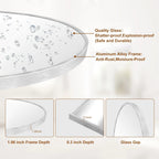 Arched Full Length Floor Mirror With Aluminum Alloy Frame - 65x22, 71x24, 71x28, 71x32