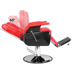 OmySalon Reclining Hydraulic Barber Chair, Black, 38.2 x 27.6 x 39.4 in