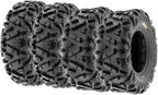 ATV UTV All-Terrain Tire Set, 4 Count, 25x8-12 Front, 25x10-12 Rear, 6-Ply - A033 Power.I