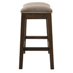 Ridge Home Goods 26 Inch Saddle Wood Counter Height Stool - Weathered Natural