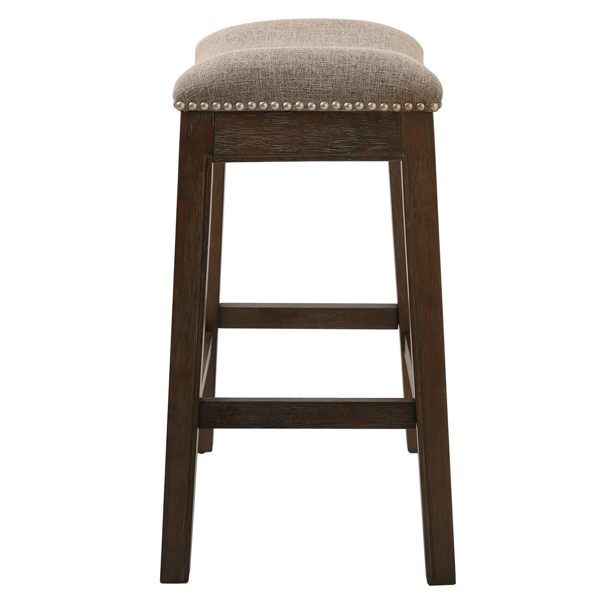 Ridge Home Goods 26 Inch Saddle Wood Counter Height Stool - Weathered Natural