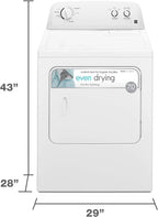 Kenmore Front Load Electric Dryer With Wrinkle Guard, 29in, 7.0 Cu. Ft., White - 62332