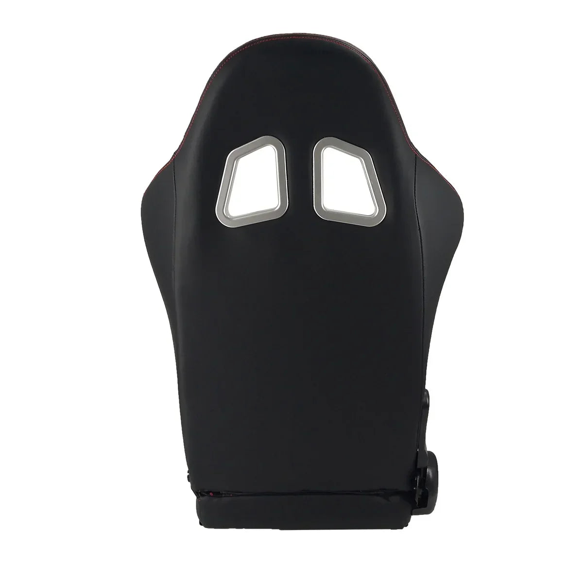 PVC Single Adjuster Double Track Racing Seats, Black - Pair