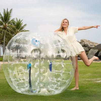 KFFKFF Inflatable Bumper Balls 4FT/1.2M 2-Pack, Transparent Dots - HCPPQ-005