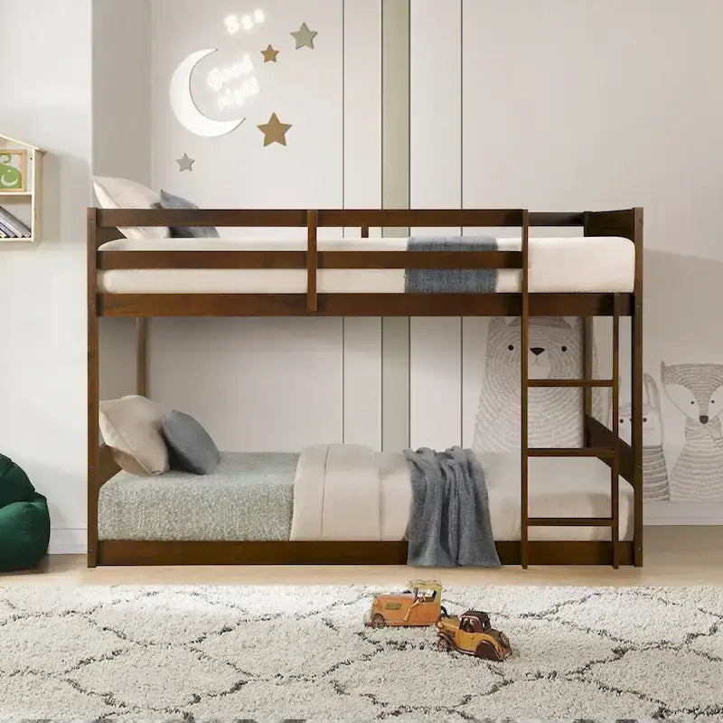 Delphia Twin Over Twin Low Profile Bunk Bed - 77.33 L x 42.25 D x 51.5 H
