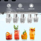 Countertop Ice Maker With Carry Handle, 26 lbs/24 Hrs, 2 Bullet Ice Sizes - Grey