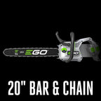 EGO POWER+ 20in Cordless Chainsaw, Battery And Charger Not Included - CS2000
