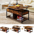 MONVANE Lift Top Coffee Table With Storage, 40 in, Rustic Brown