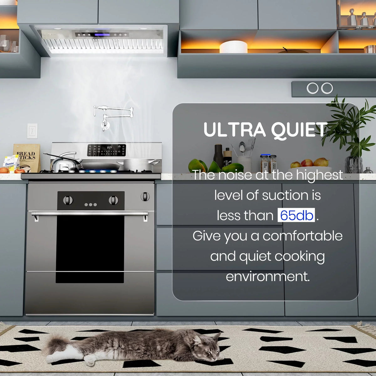 EKON Kitchen Expert 36 inch 900 CFM Convertible Insert Range Hood With Remote Control