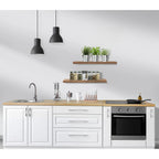 Floating Engineered Wood Wall Shelves, Set Of 3, 23.75 in x 9.25 in