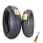 Pirelli Diablo Rosso IV Front 110/70ZR17 And Rear 190/55ZR17 Tires With Keychain