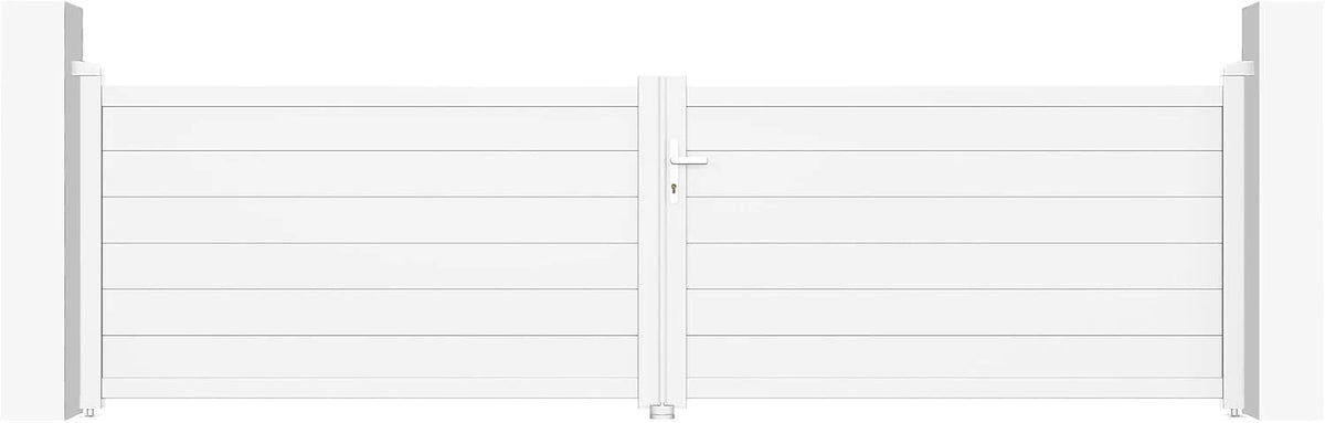 Casanoov Aluminium Folding Driveway Gate 4m x 160cm Grey - KIT-000024