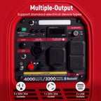 maXpeedingrods 4000 Peak Watt 3200 Running Watt Portable Gas Inverter Generator With Bluetooth App, RV Ready, CO Alarm - MXR4000