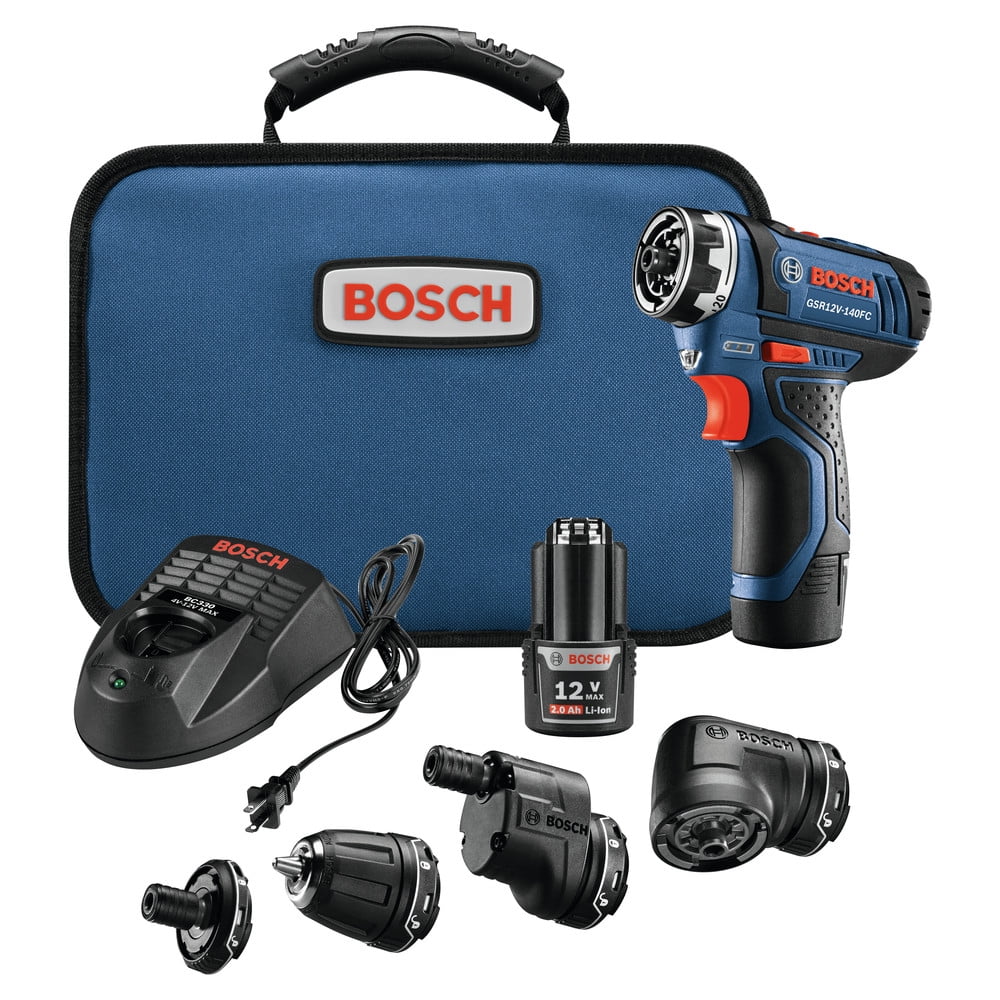 Bosch Refurbished Cordless Drill Driver 12V 2Ah 265In-Lbs 1300RPM 5 Piece - GSR12V-140FCB22