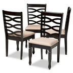 Contemporary Dining Chair Set, 4-Piece, 37.4 x 17.7 x 20.5 inches