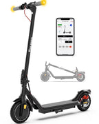 5TH WHEEL Electric Scooter With Turn Signals, 300W, 8.5 in Solid Tires, 18 mph, 12 Miles, Black - W16S